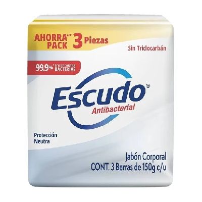 ESCUDO JABON 3X110GR NEUTRO BLANCO